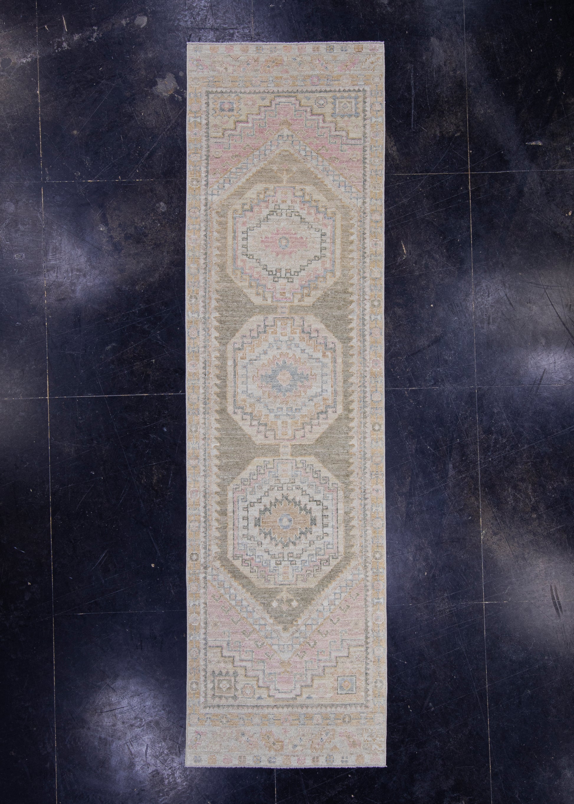 Turkish Oushak Runner Rug 2'9" x 10' #16310