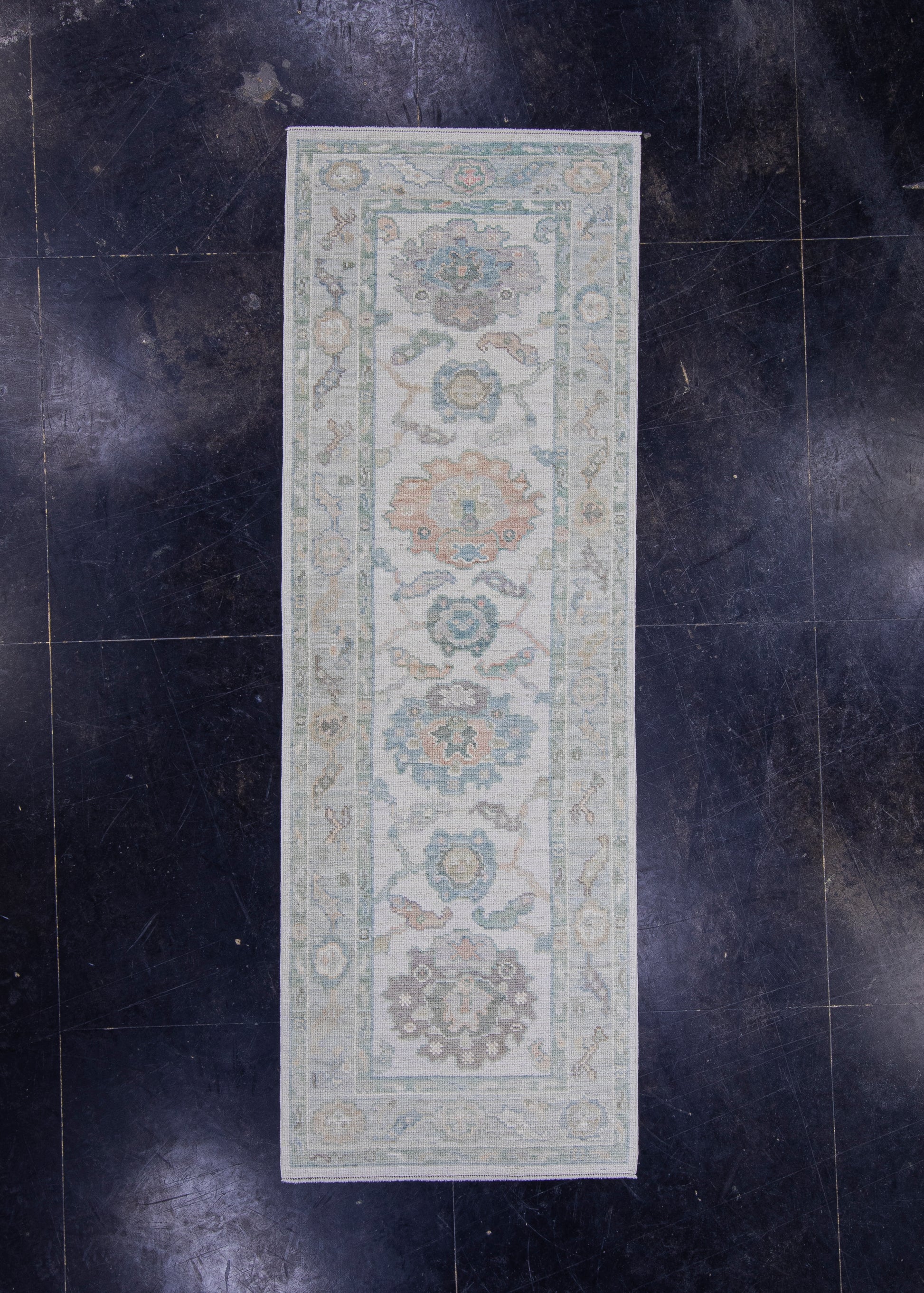 Turkish Oushak Runner Rug 2'9" x 8'1" #16393