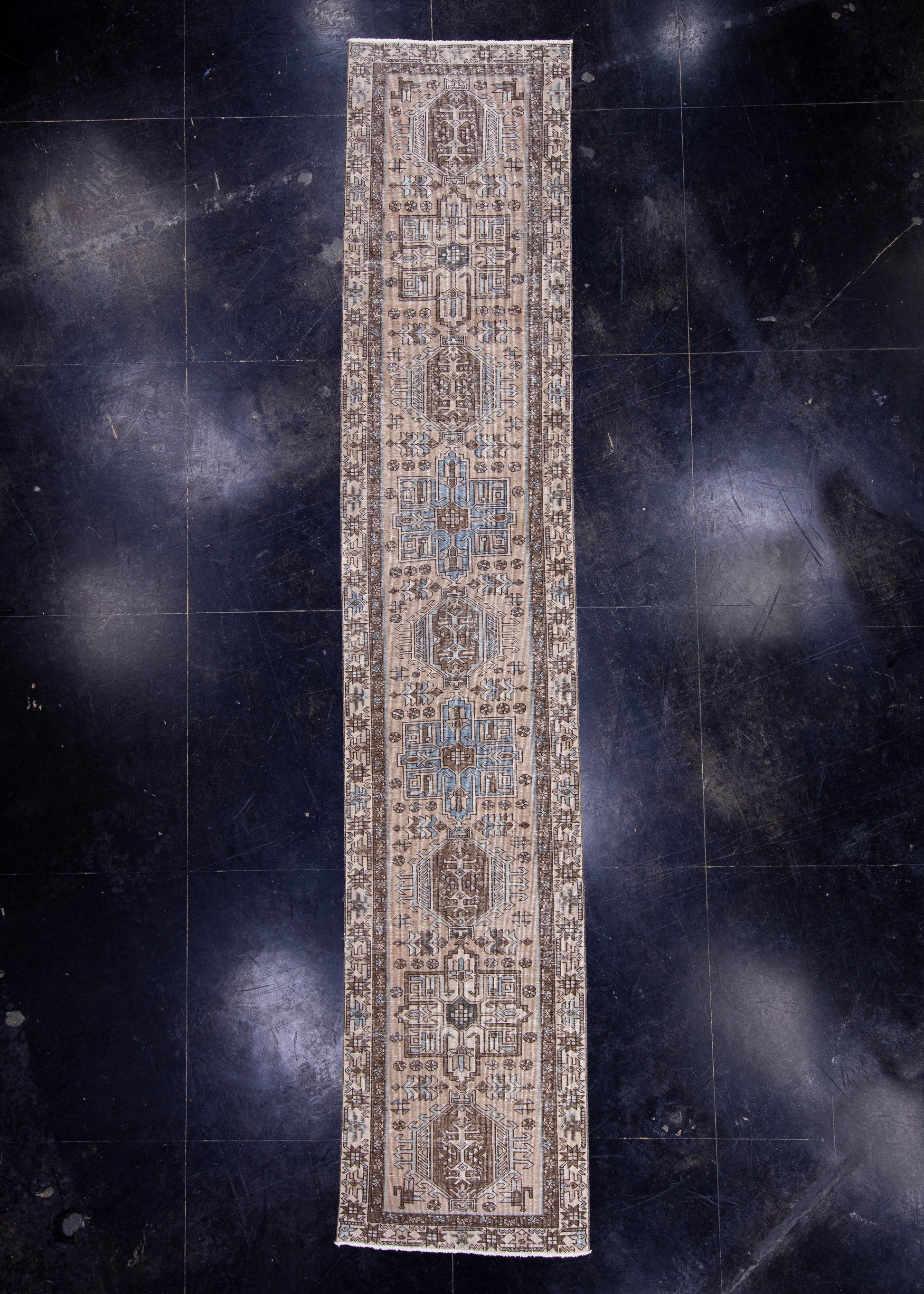 Turkish Vintage Anatolian Runner Rug 2'10" x 14' #7020