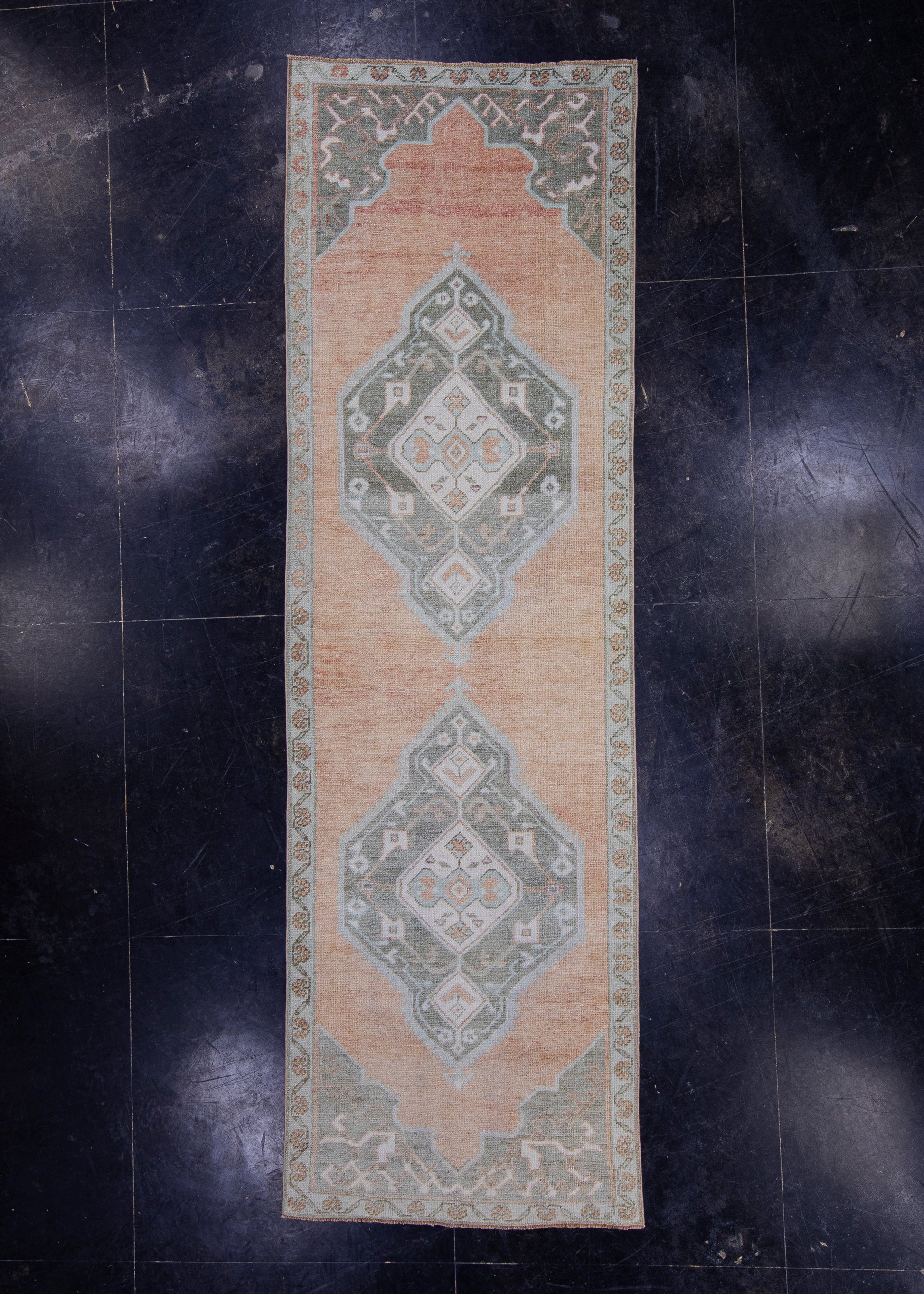 Turkish Vintage Anatolian Runner Rug 3'3" x 10'9" #7030