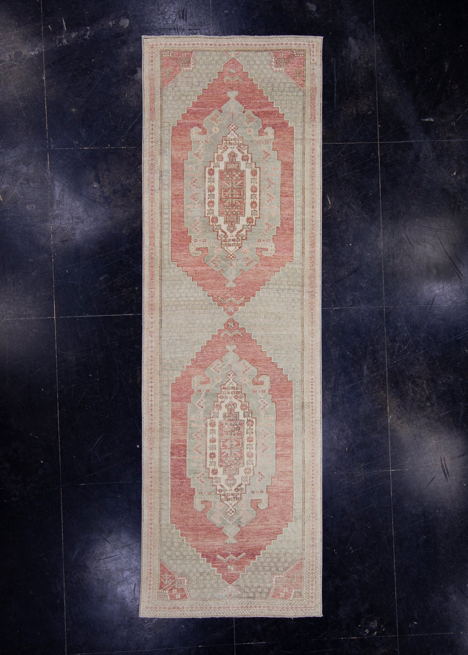 Turkish Vintage Anatolian Runner Rug 3'3" x 10'5" #16804