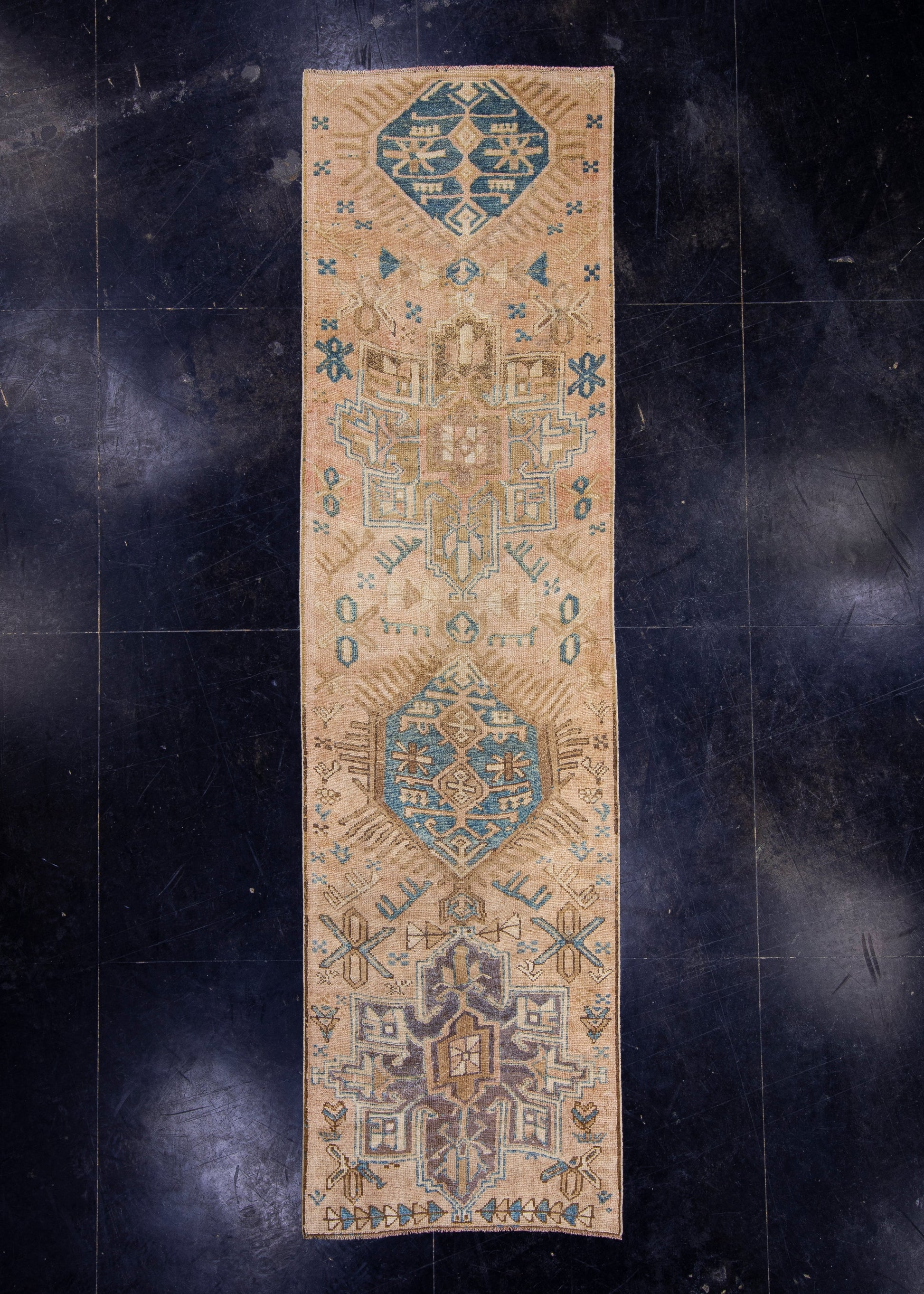 Turkish Vintage Anatolian Runner Rug 2'10" x 10'7" #16664