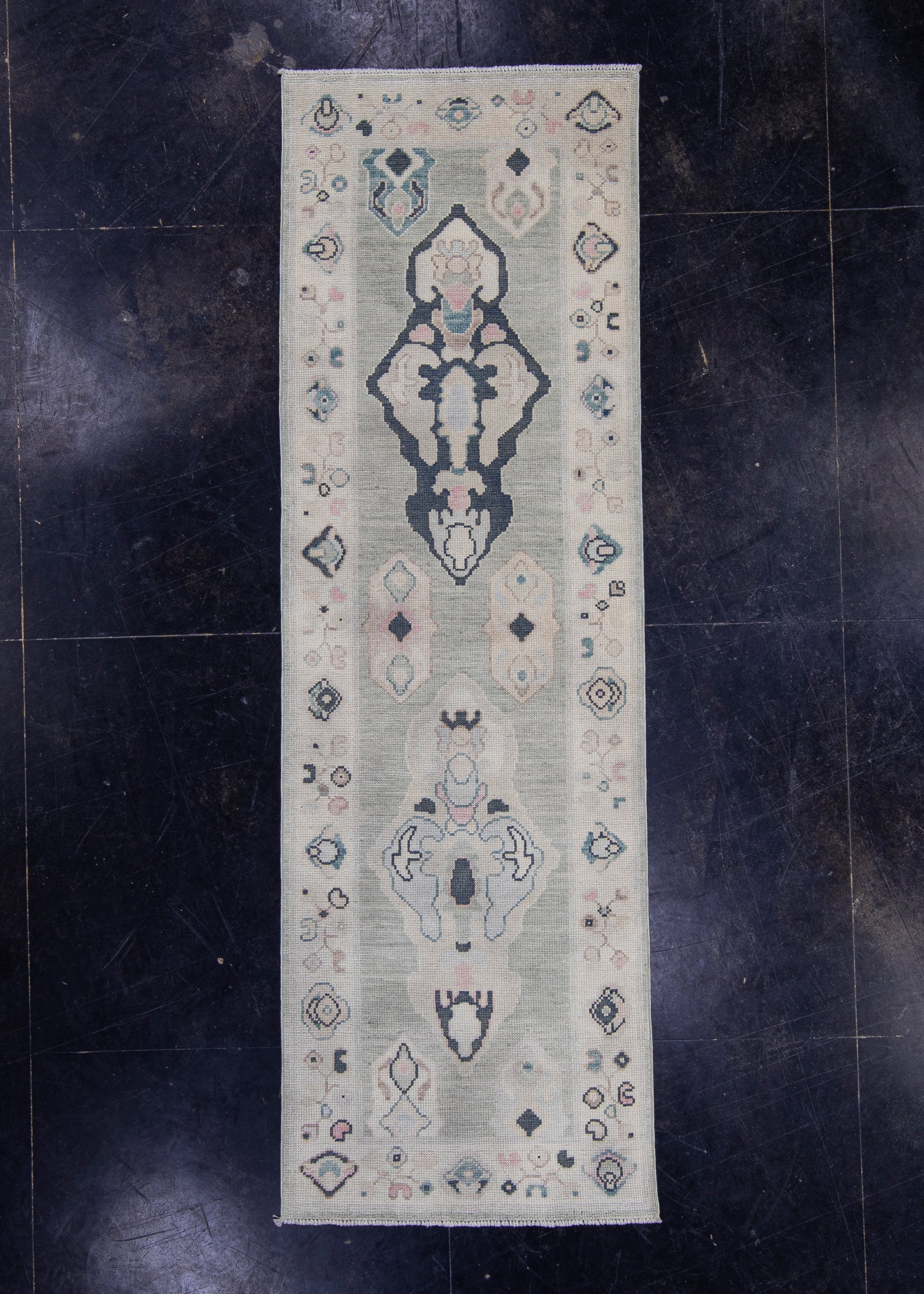 Turkish Oushak Rug 2'8" x 8'5" #16946