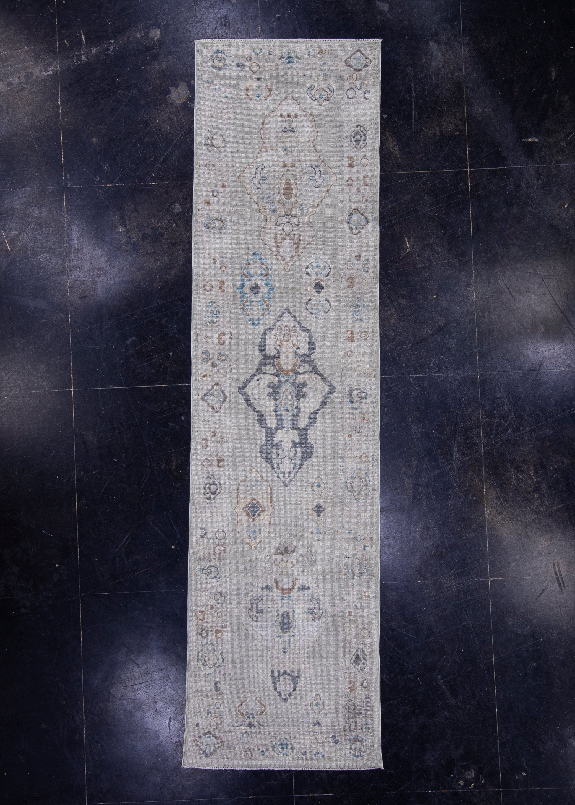Turkish Oushak Rug 2'10" x 10'8" #16923