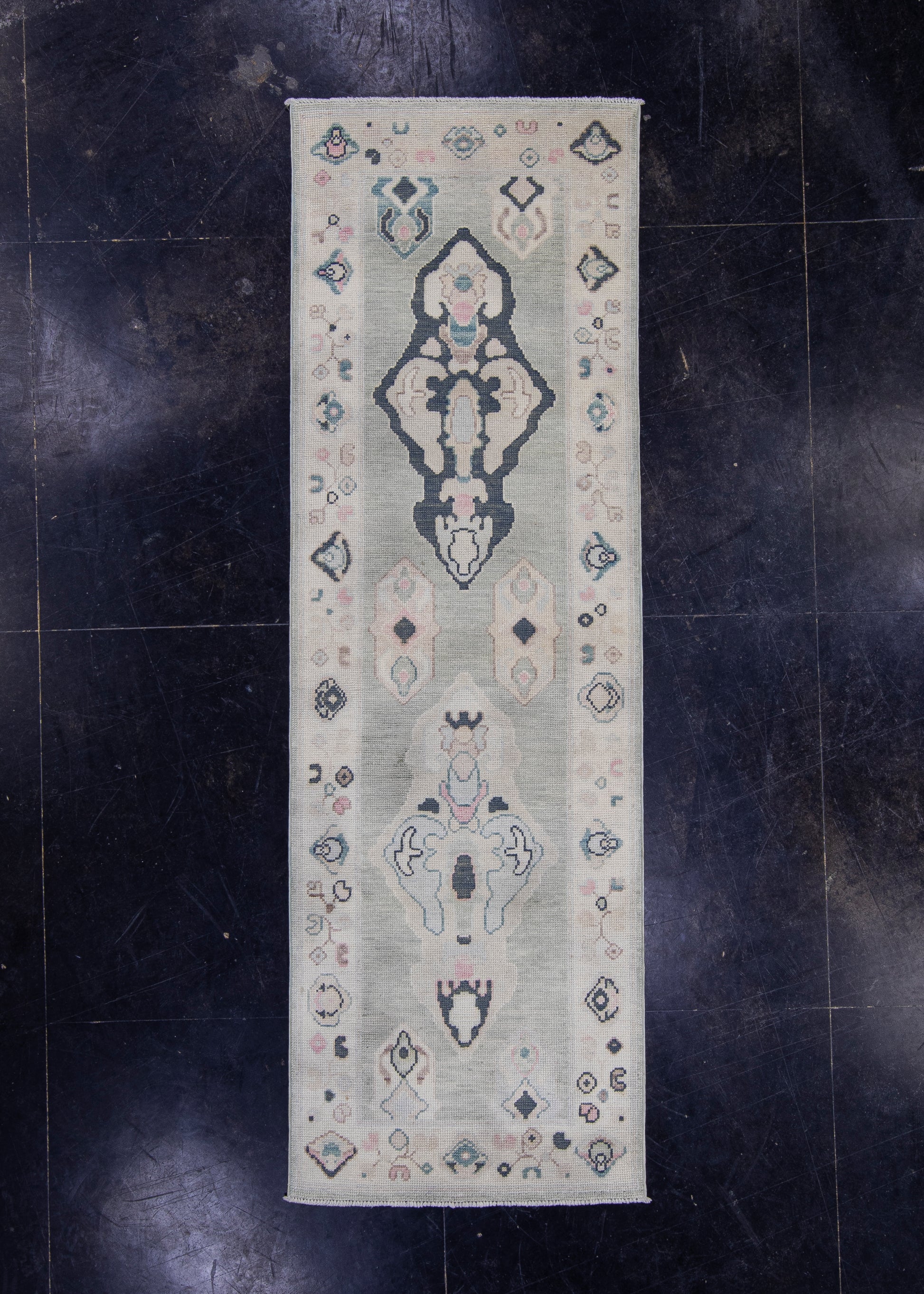 Turkish Oushak Rug 2'9" x 8'6" #16924