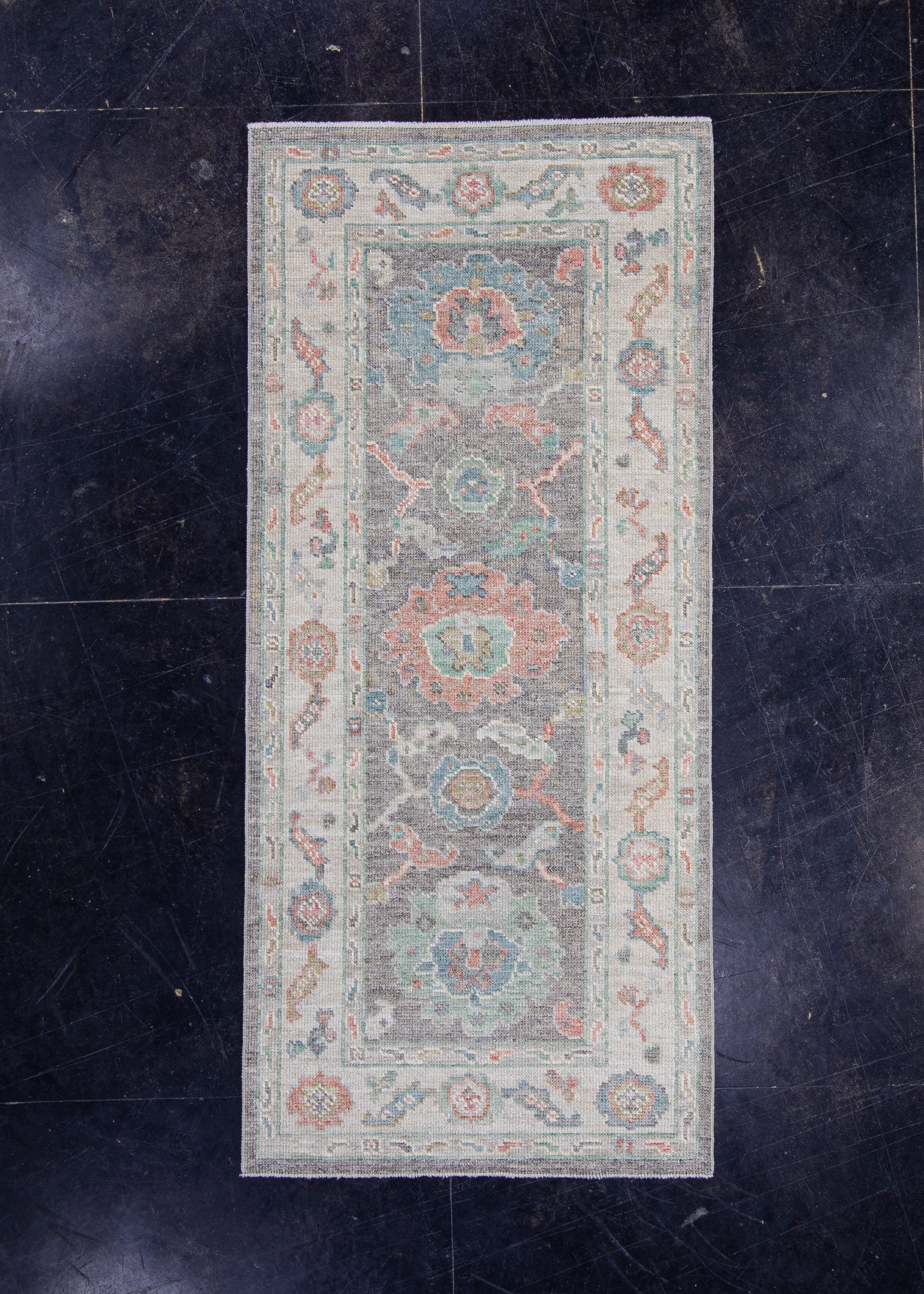 Turkish Oushak Runner Rug 2'10" x 6'4" #16153