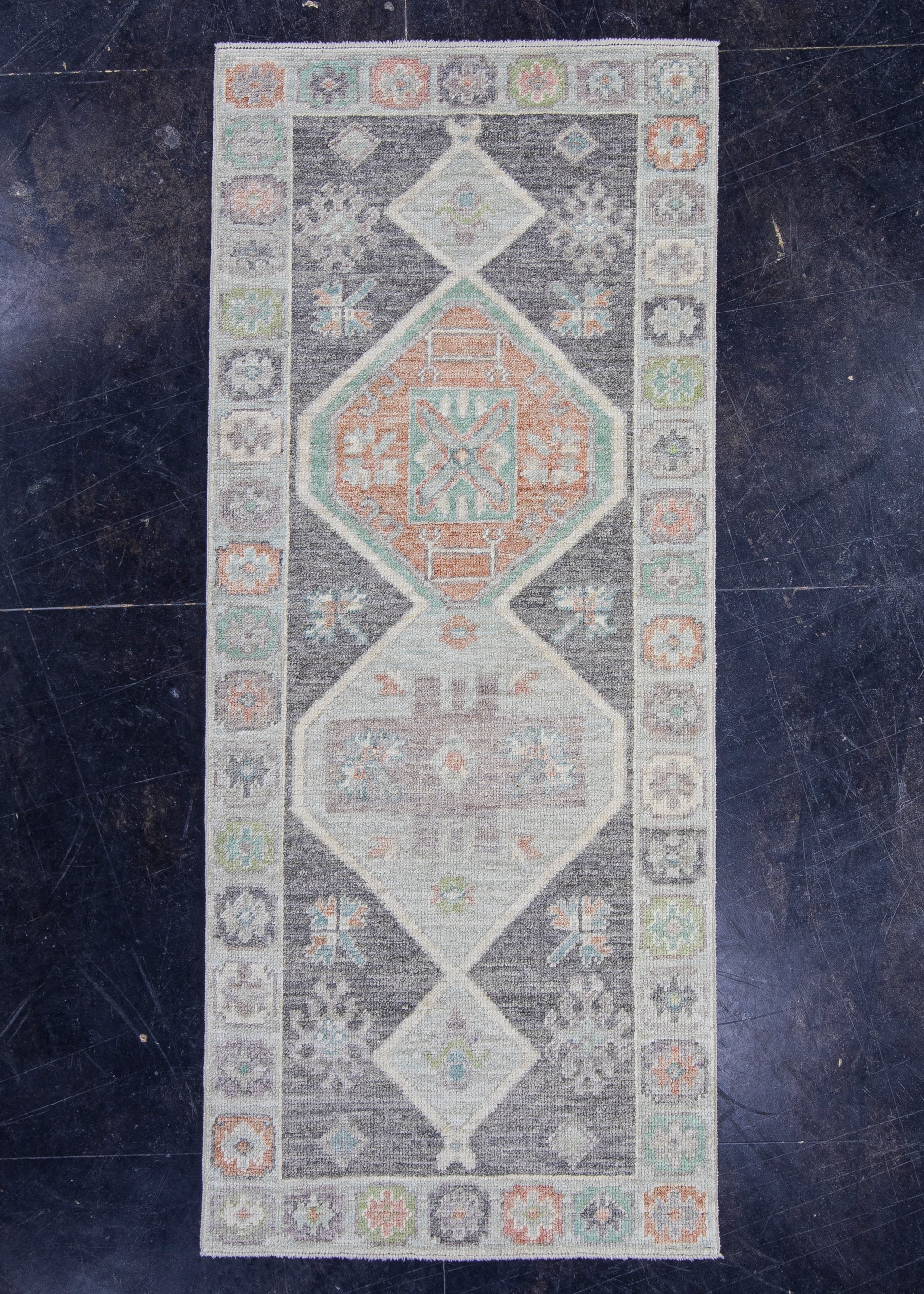 Turkish Oushak Rug 2'10" x 6'8" #16390