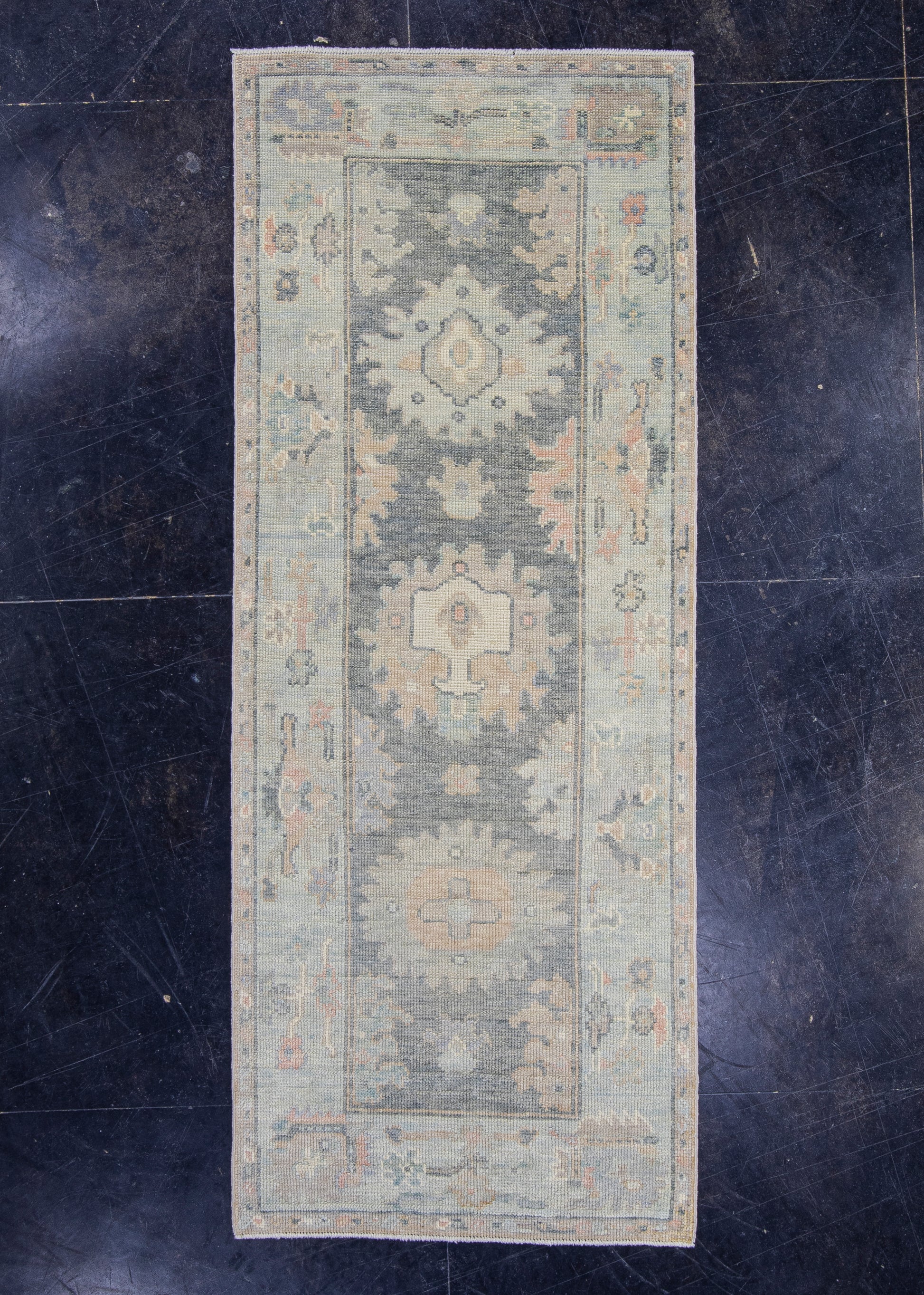 Turkish Oushak Runner Rug 2'9" x 7' #16582