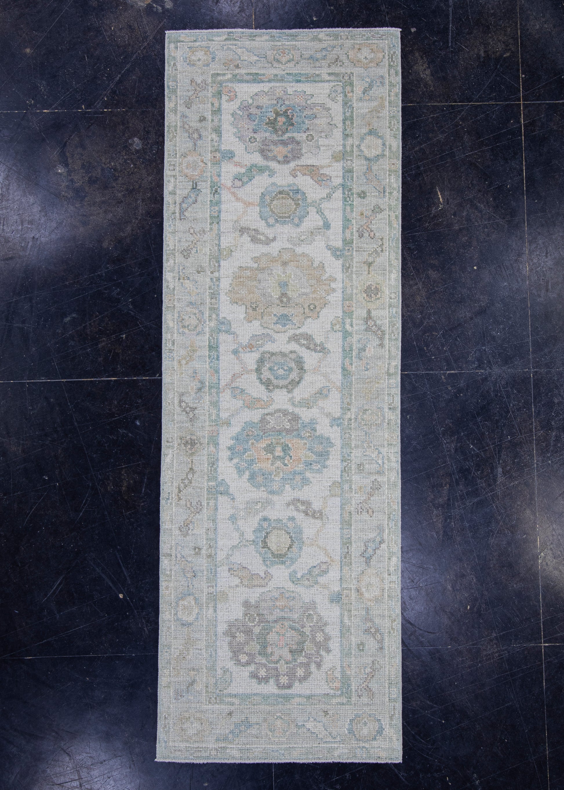Turkish Oushak Runner Rug 2'7" x 8' #16329