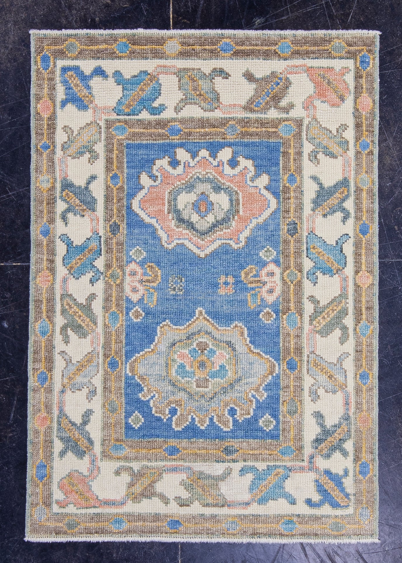 Turkish Oushak Rug 2'10" x 4'1" #16590