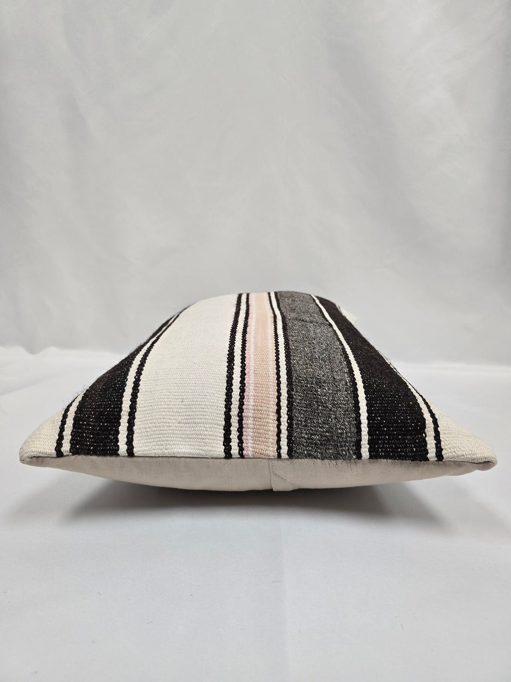 Turkish Hemp Pillow Cushion Natural White Black Pillow Cushion Cover 16" x 24" #9200