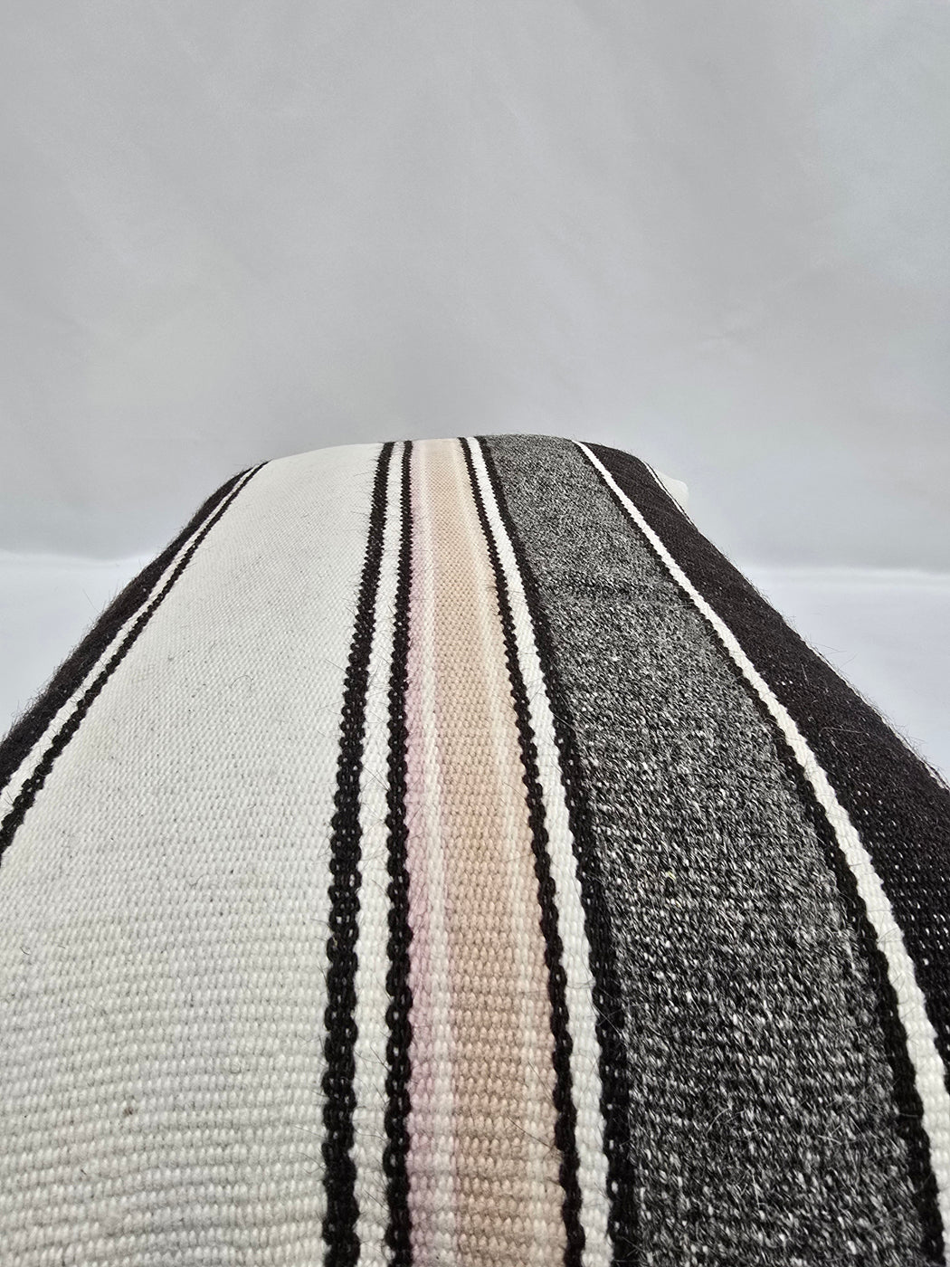 Turkish Hemp Pillow Cushion Natural White Black Pillow Cushion Cover 16" x 24" #9200
