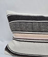 Turkish Hemp Pillow Cushion Natural White Black Pillow Cushion Cover 16" x 24" #9200