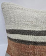 Turkish Hemp Pillow Cushion Natural White Brown Pillow Cushion Cover 16" x 24" #9199