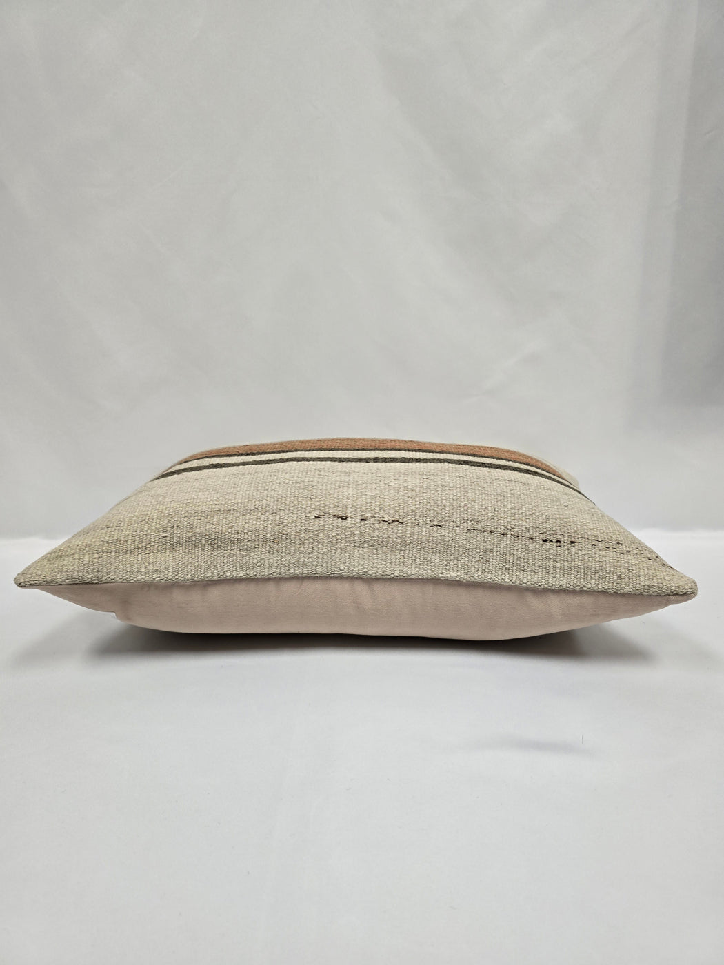 Turkish Hemp Pillow Cushion Natural White Brown Pillow Cushion Cover 16" x 24" #9199