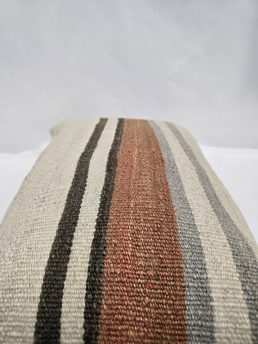 Turkish Hemp Pillow Cushion Natural White Brown Pillow Cushion Cover 16" x 24" #9199