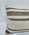 Turkish Hemp Pillow Cushion Natural White Brown Pillow Cushion Cover 16" x 24" #9197