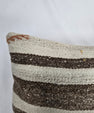 Turkish Hemp Pillow Cushion Natural White Brown Pillow Cushion Cover 16" x 24" #9197