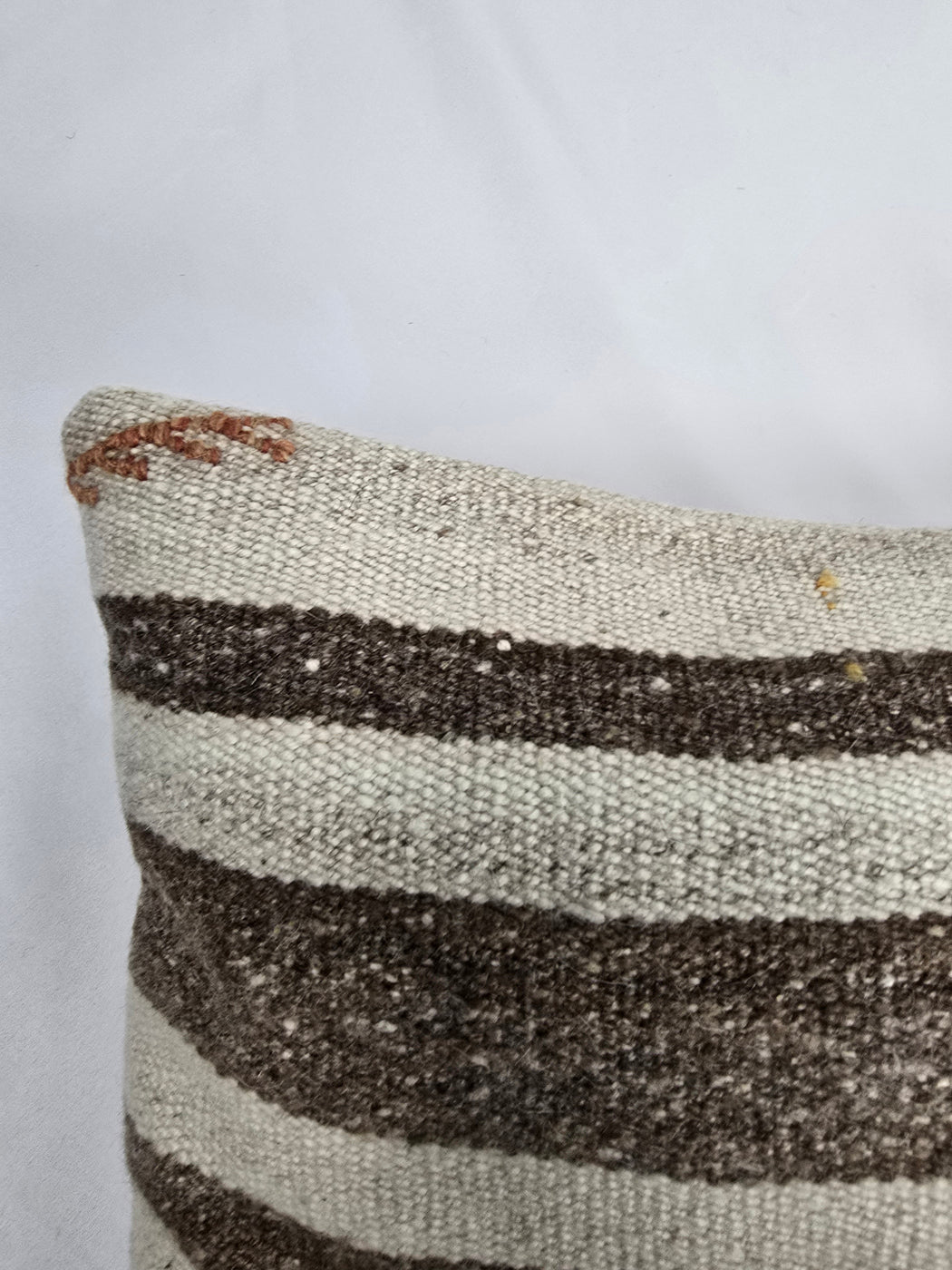 Turkish Hemp Pillow Cushion Natural White Brown Pillow Cushion Cover 16" x 24" #9197