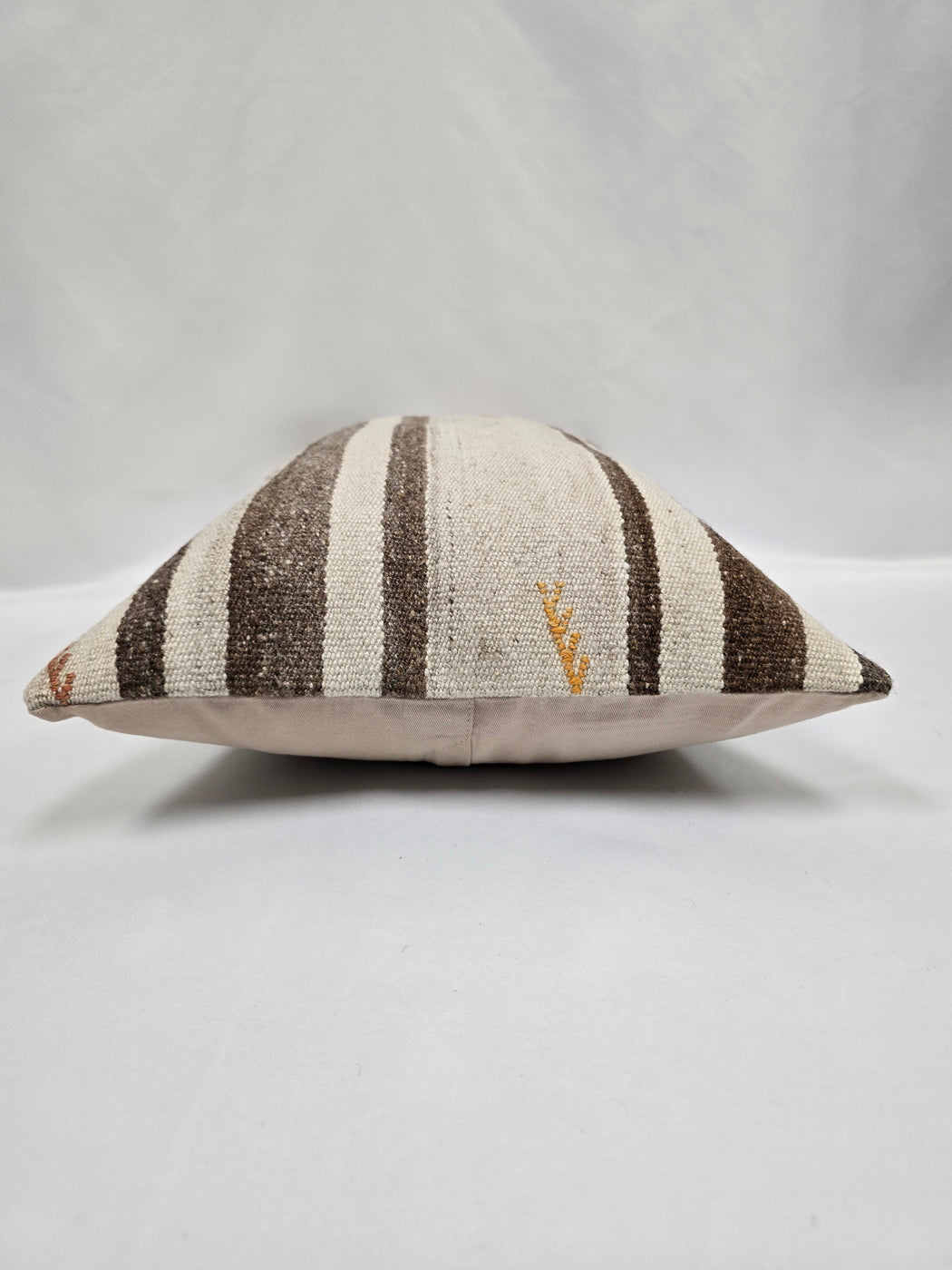 Turkish Hemp Pillow Cushion Natural White Brown Pillow Cushion Cover 16" x 24" #9197