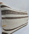 Turkish Hemp Pillow Cushion Natural White Brown Pillow Cushion Cover 16" x 24" #9197