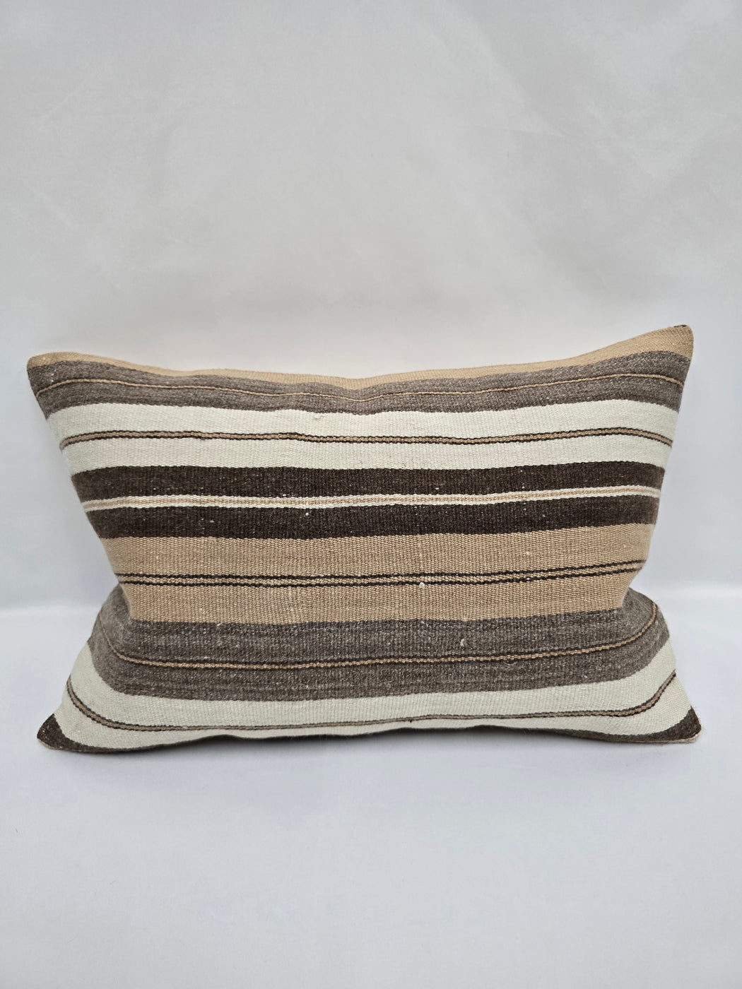 Turkish Hemp Pillow Cushion Natural Cream Brown Pillow Cushion Cover 16" x 24" #9196