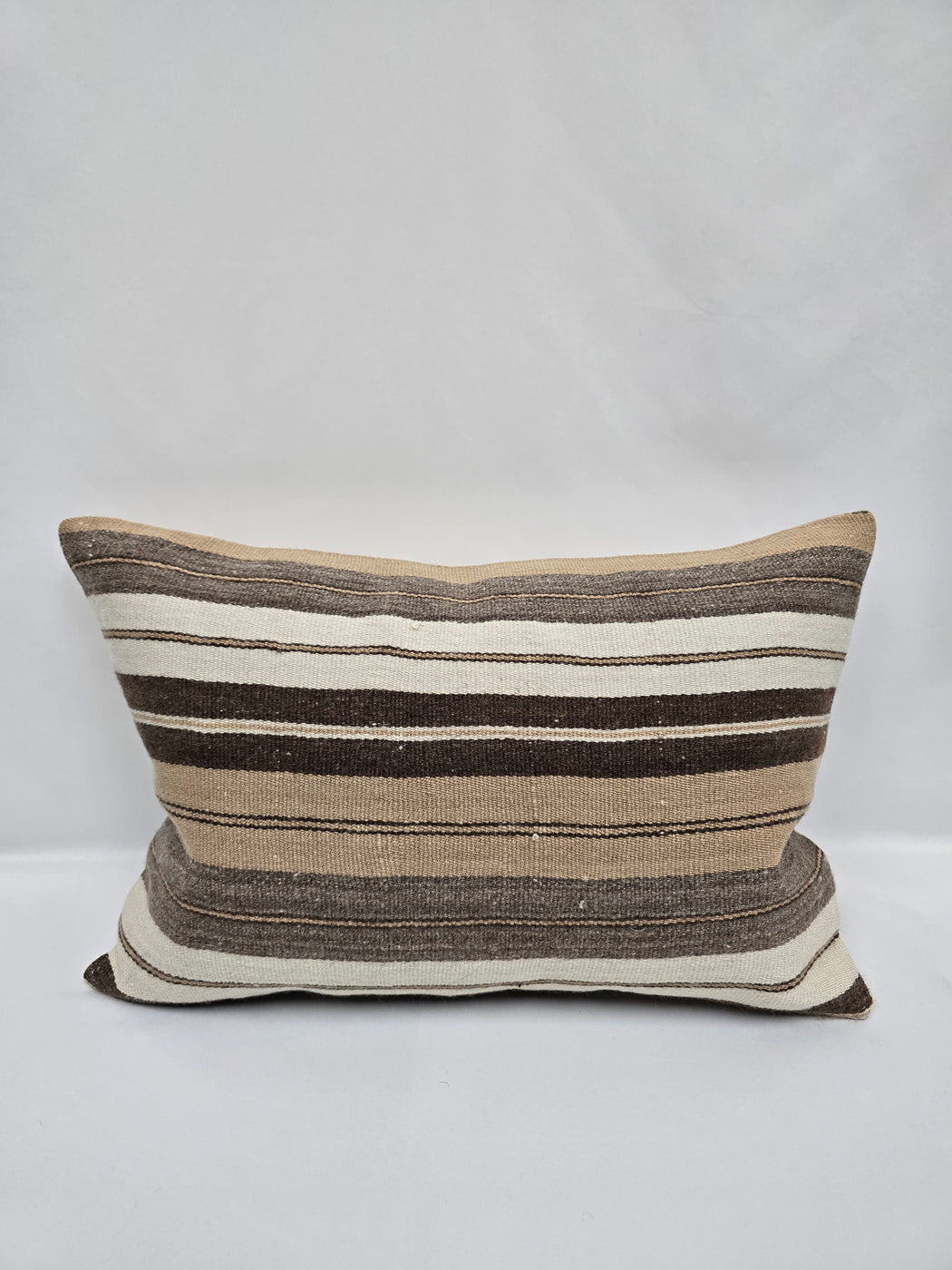 Turkish Hemp Pillow Cushion Natural Cream Brown Pillow Cushion Cover 16" x 24" #9196