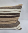 Turkish Hemp Pillow Cushion Natural Cream Brown Pillow Cushion Cover 16" x 24" #9196
