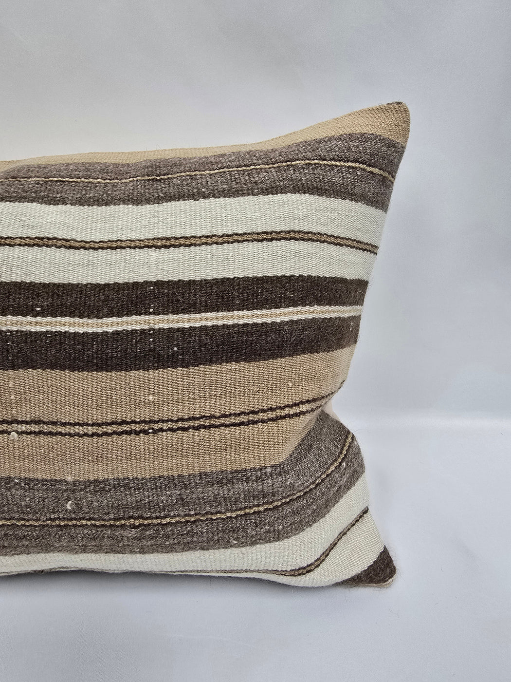 Turkish Hemp Pillow Cushion Natural Cream Brown Pillow Cushion Cover 16" x 24" #9196