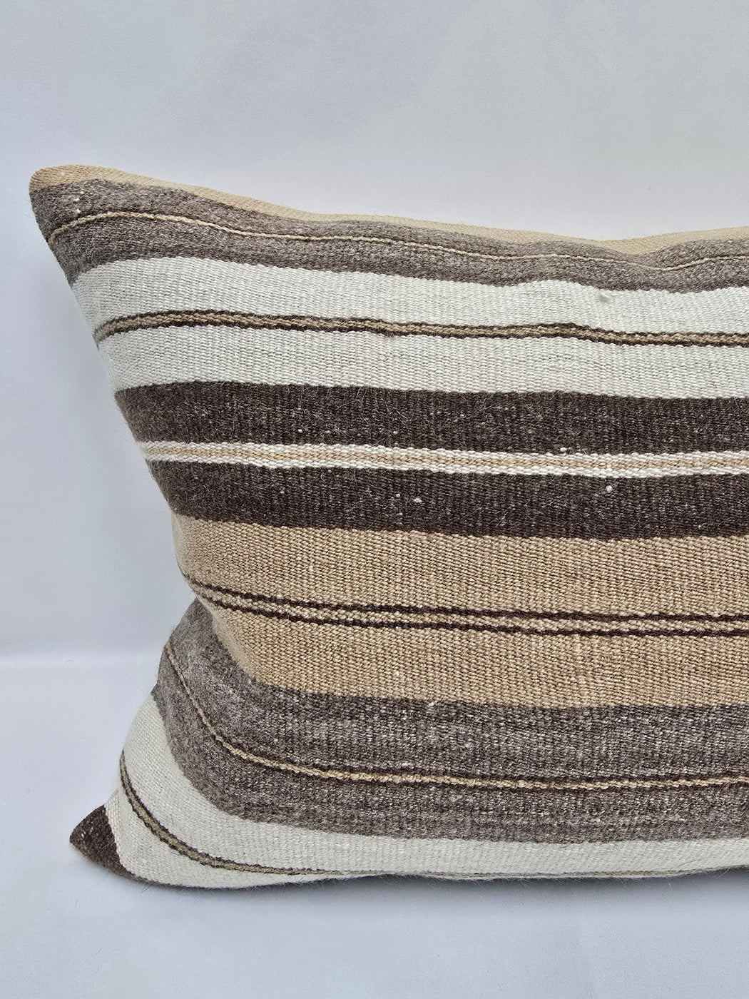 Turkish Hemp Pillow Cushion Natural Cream Brown Pillow Cushion Cover 16" x 24" #9196