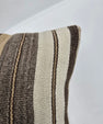 Turkish Hemp Pillow Cushion Natural Cream Brown Pillow Cushion Cover 16" x 24" #9196