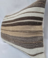 Turkish Hemp Pillow Cushion Natural Cream Brown Pillow Cushion Cover 16" x 24" #9196
