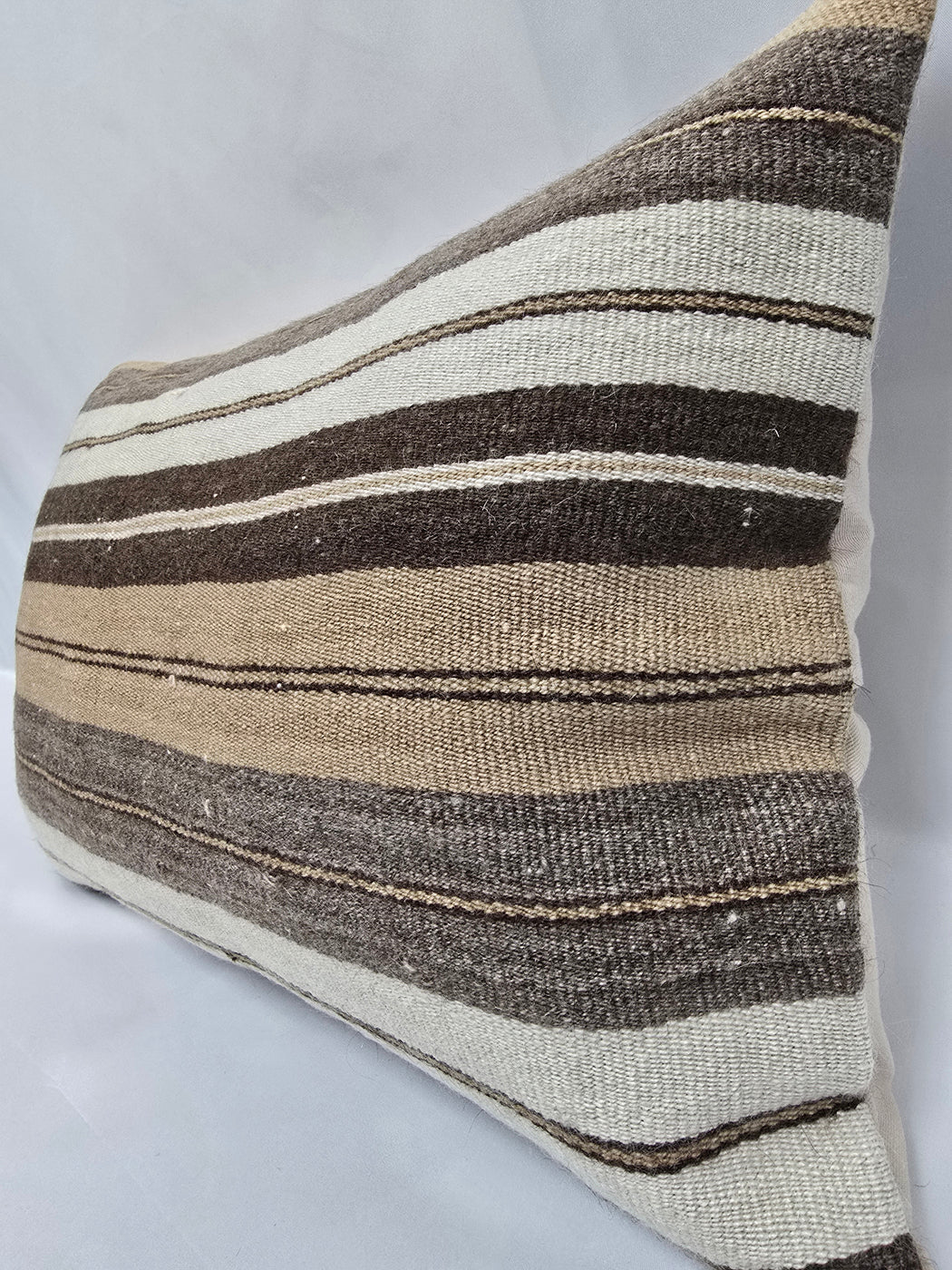 Turkish Hemp Pillow Cushion Natural Cream Brown Pillow Cushion Cover 16" x 24" #9196