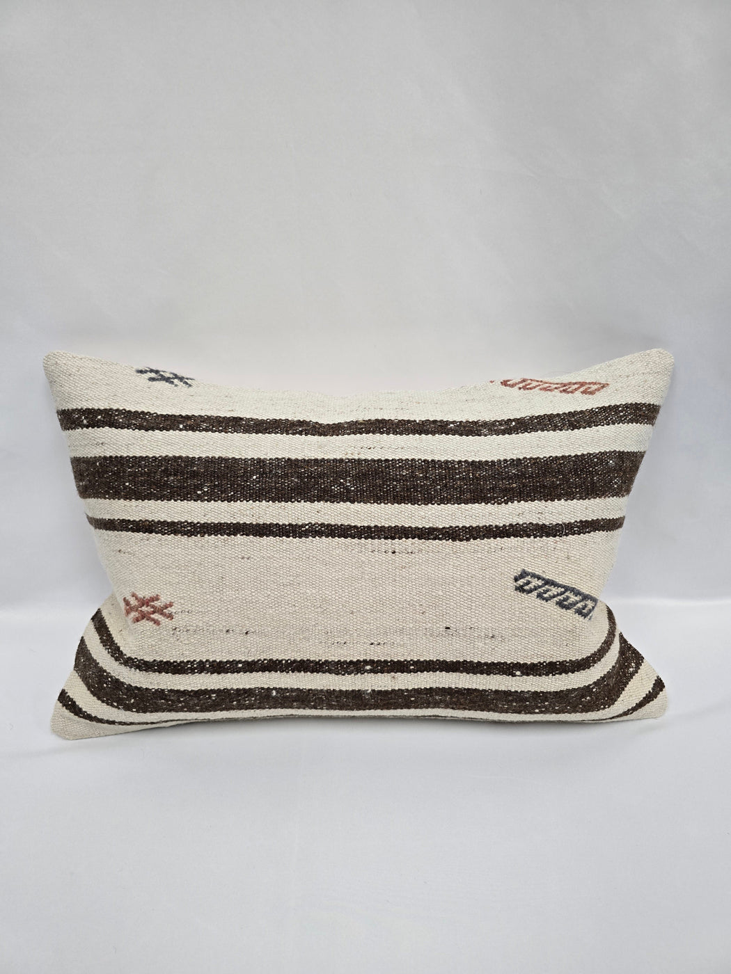 Turkish Hemp Pillow Cushion Natural Cream Brown Pillow Cushion Cover 16" x 24" #9195