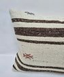 Turkish Hemp Pillow Cushion Natural Cream Brown Pillow Cushion Cover 16" x 24" #9195