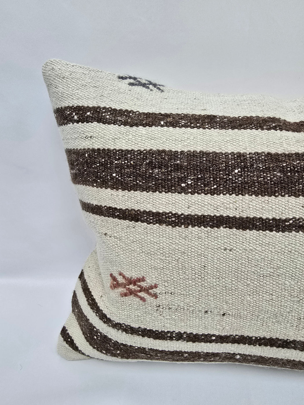 Turkish Hemp Pillow Cushion Natural Cream Brown Pillow Cushion Cover 16" x 24" #9195