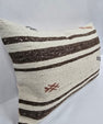 Turkish Hemp Pillow Cushion Natural Cream Brown Pillow Cushion Cover 16" x 24" #9195