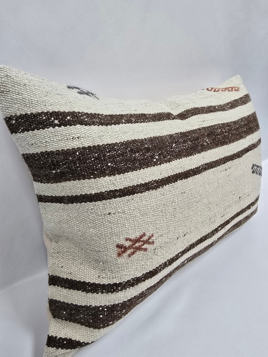 Turkish Hemp Pillow Cushion Natural Cream Brown Pillow Cushion Cover 16" x 24" #9195
