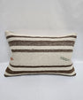 Turkish Hemp Pillow Cushion Natural Cream Brown Pillow Cushion Cover 16" x 24" #9194