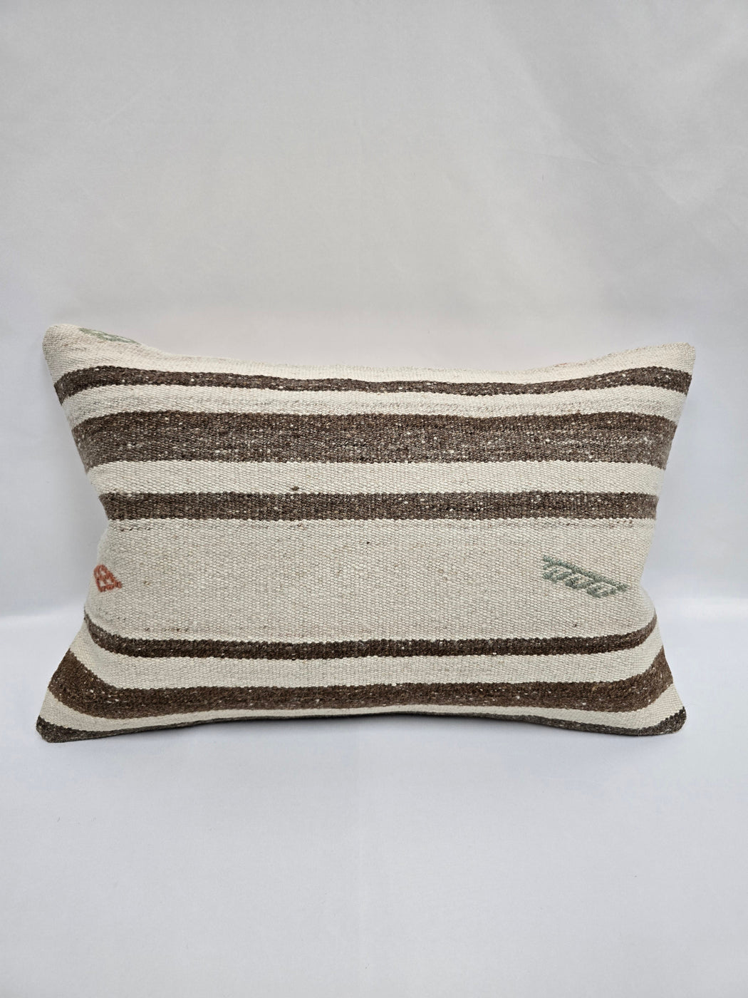 Turkish Hemp Pillow Cushion Natural Cream Brown Pillow Cushion Cover 16" x 24" #9194