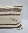 Turkish Hemp Pillow Cushion Natural Cream Brown Pillow Cushion Cover 16" x 24" #9194