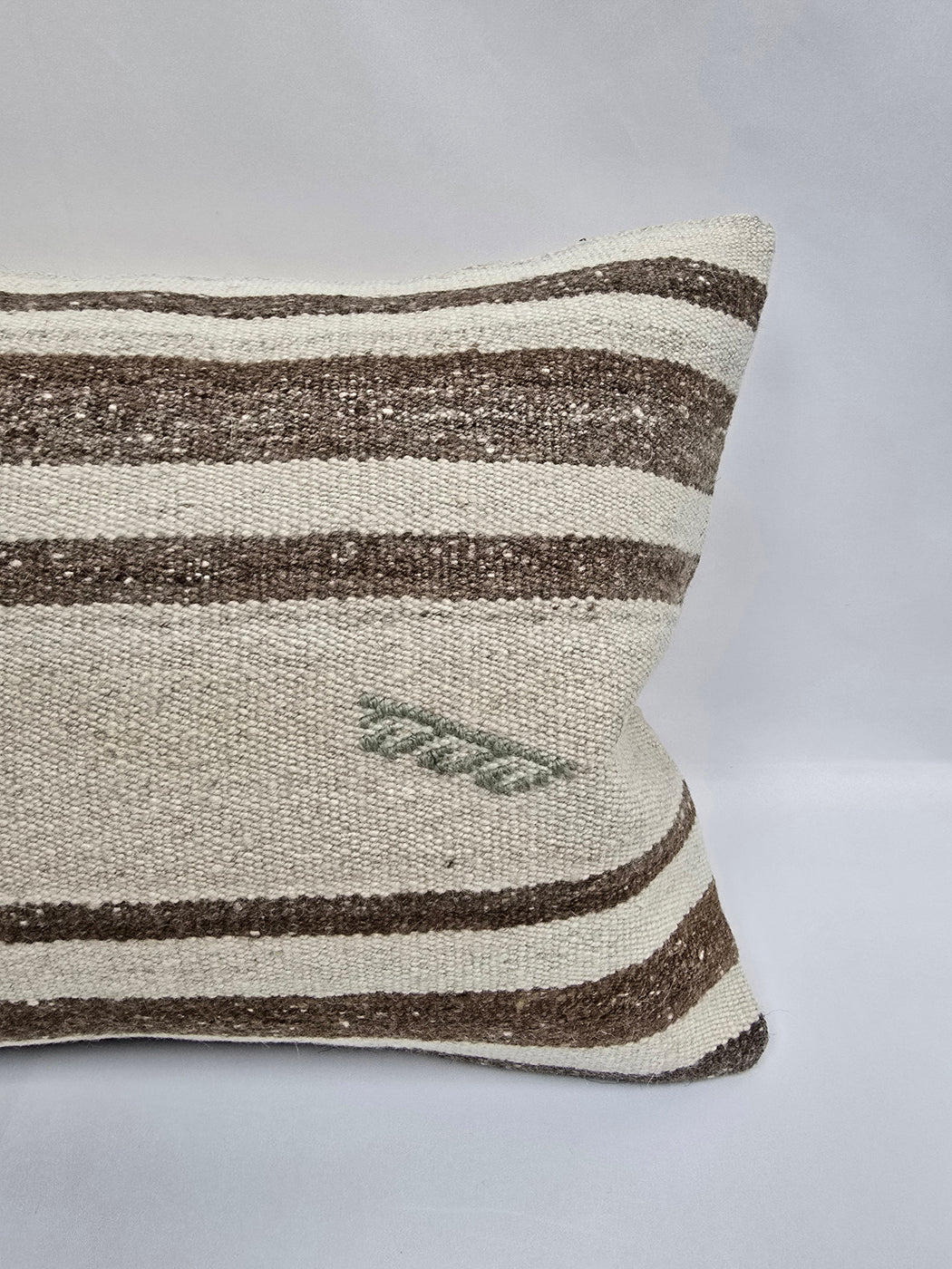 Turkish Hemp Pillow Cushion Natural Cream Brown Pillow Cushion Cover 16" x 24" #9194