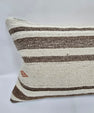 Turkish Hemp Pillow Cushion Natural Cream Brown Pillow Cushion Cover 16" x 24" #9194