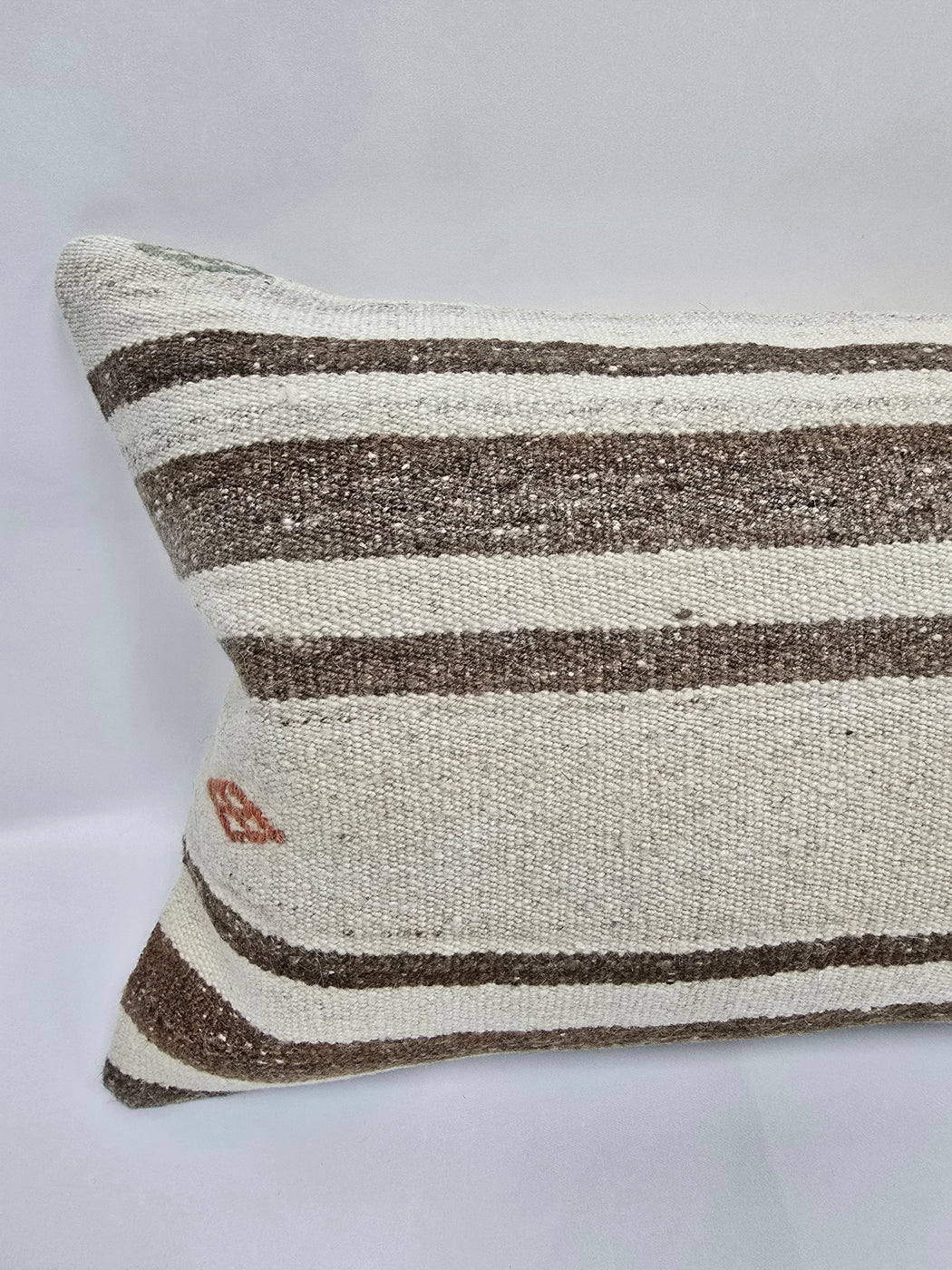 Turkish Hemp Pillow Cushion Natural Cream Brown Pillow Cushion Cover 16" x 24" #9194