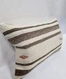 Turkish Hemp Pillow Cushion Natural Cream Brown Pillow Cushion Cover 16" x 24" #9194