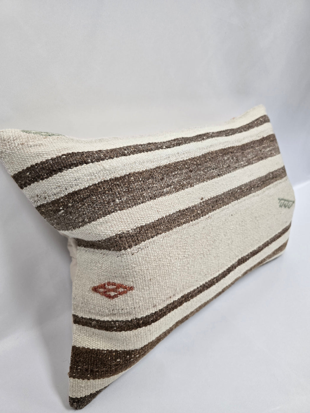 Turkish Hemp Pillow Cushion Natural Cream Brown Pillow Cushion Cover 16" x 24" #9194