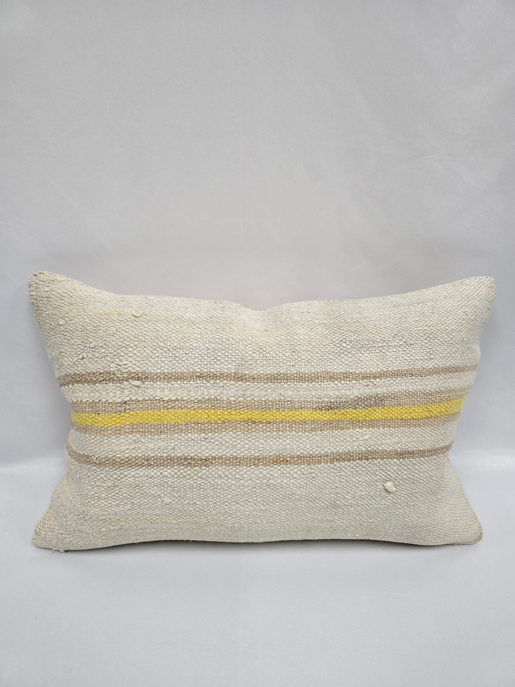 Turkish Hemp Pillow Cushion Natural Cream Yellow Pillow Cushion Cover 16" x 24" #9193