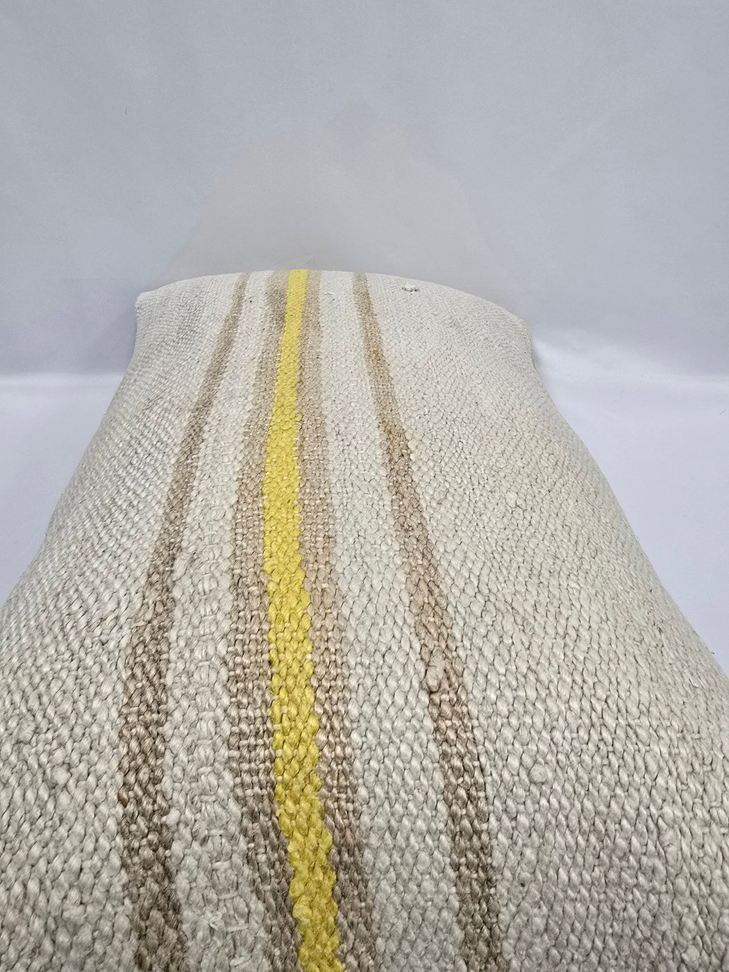 Turkish Hemp Pillow Cushion Natural Cream Yellow Pillow Cushion Cover 16" x 24" #9193