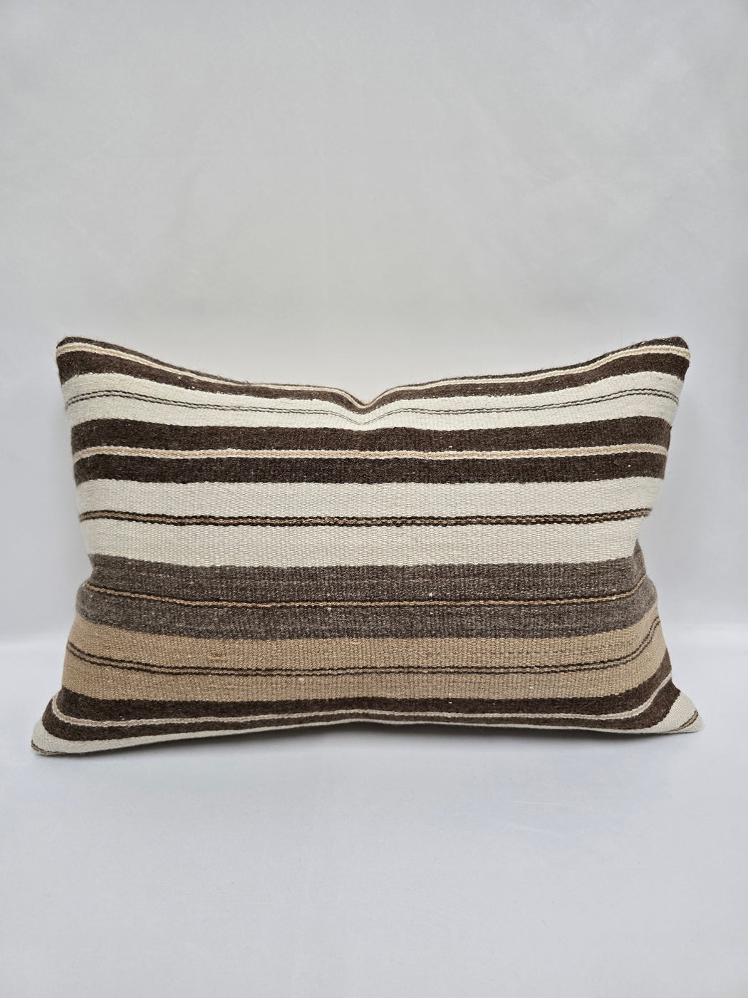 Turkish Hemp Pillow Cushion Natural Cream Brown Pillow Cushion Cover 16" x 24" #9192