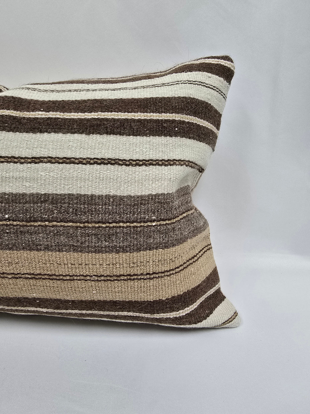 Turkish Hemp Pillow Cushion Natural Cream Brown Pillow Cushion Cover 16" x 24" #9192